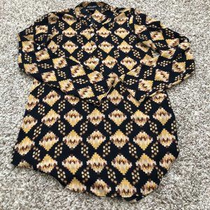 About a girl Sheer long sleeve blouse Size small